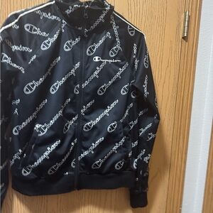 Champion Black and White Logo track  Jacket size XS